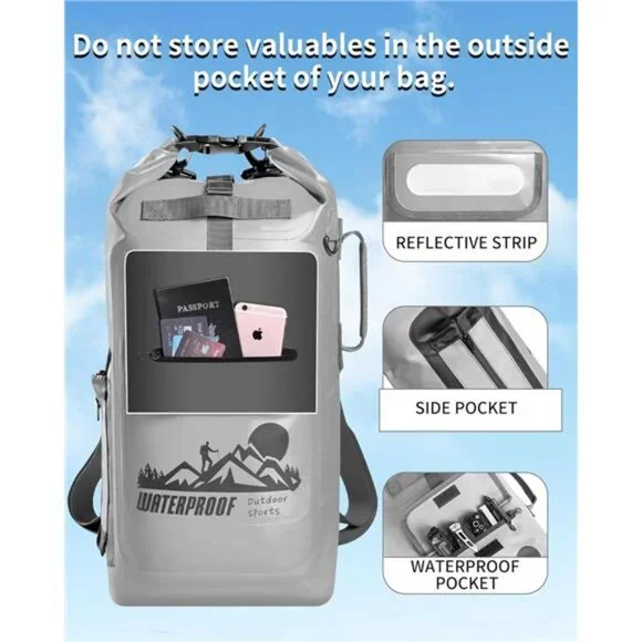 Dry Bag Backpack Waterproof Floating 20L/30L/40L, Dry Bags Waterproof Backpack